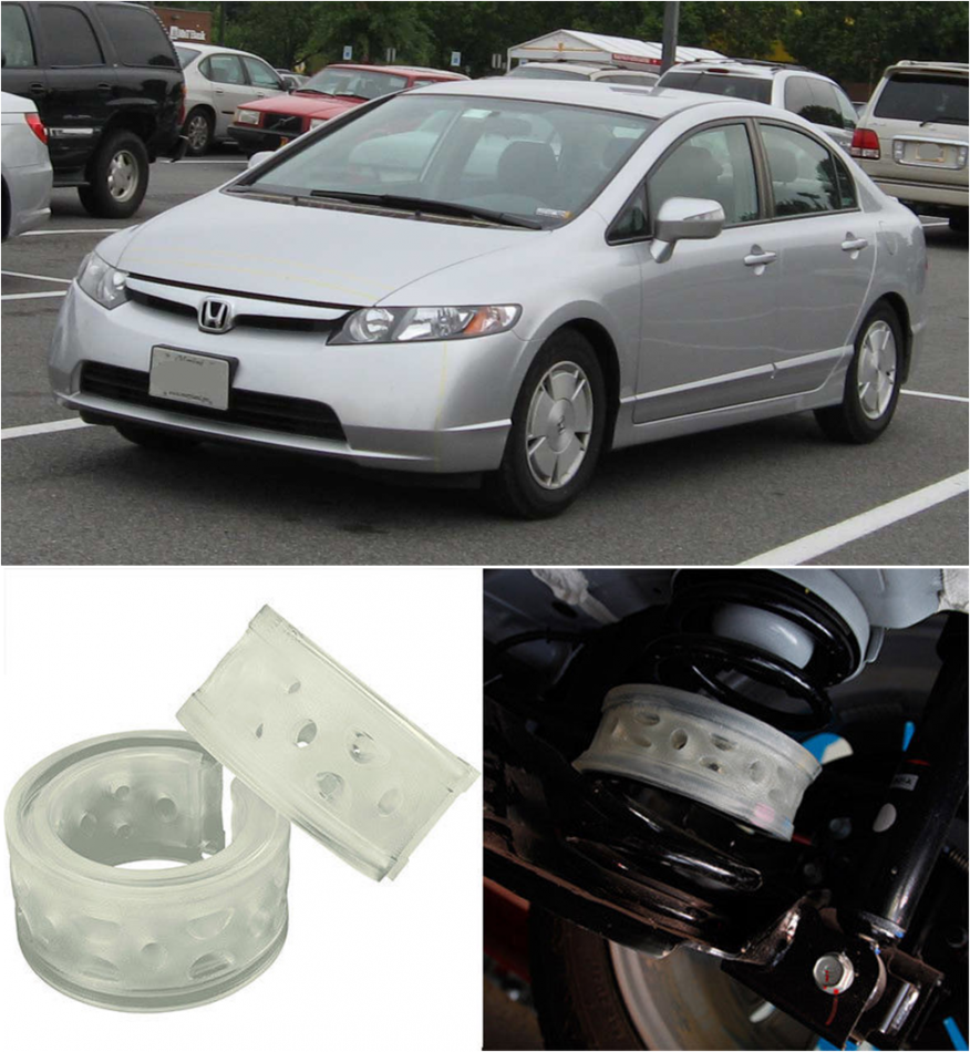 Автобаферы на Honda Civic Hybrid VIII 2006-2011, Комплект на ось, Jinke