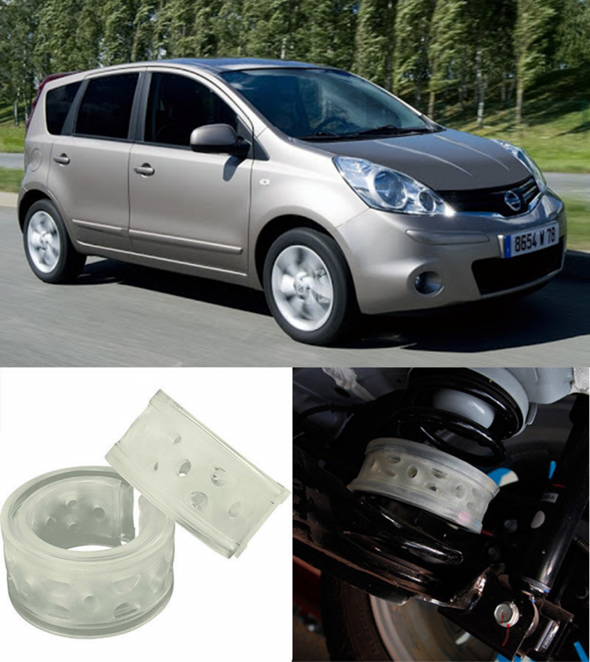 Автобаферы на Nissan Note II 2012->, Комплект на ось, Jinke