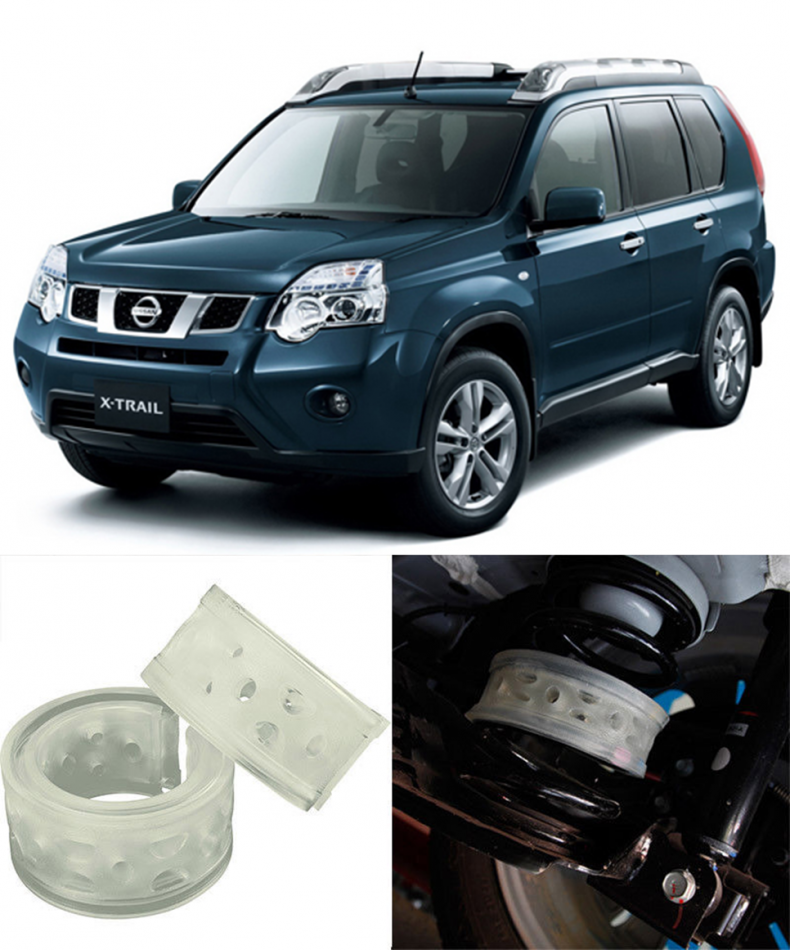 Автобаферы на Nissan X-trail II (T31) бензин рестайлинг 2010->, Комплект на ось, Jinke