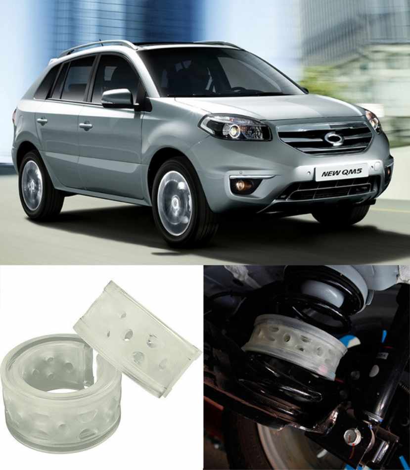 Автобаферы на Renault QM5 2008->, Комплект на ось, Jinke