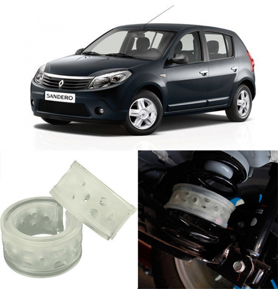 Автобаферы на Renault Sandero I 2008-2014, Комплект на ось, Jinke
