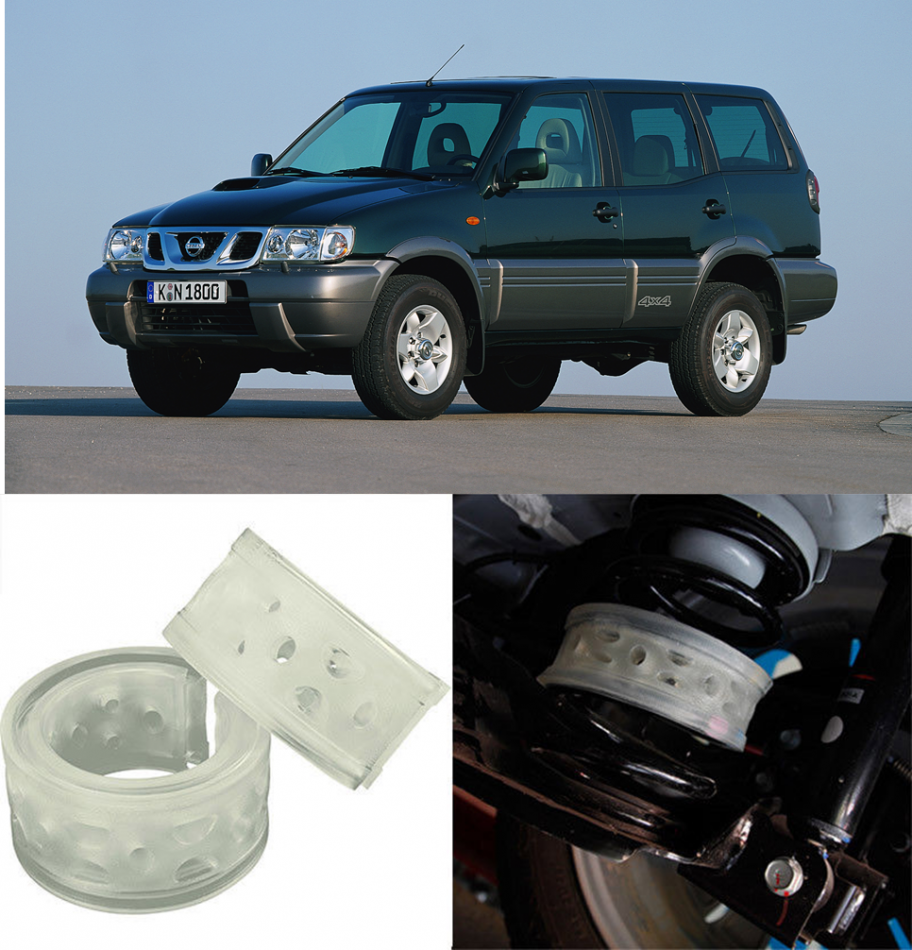 Автобаферы на Nissan Terrano II (R20) 1992-2006, Комплект на ось, Jinke