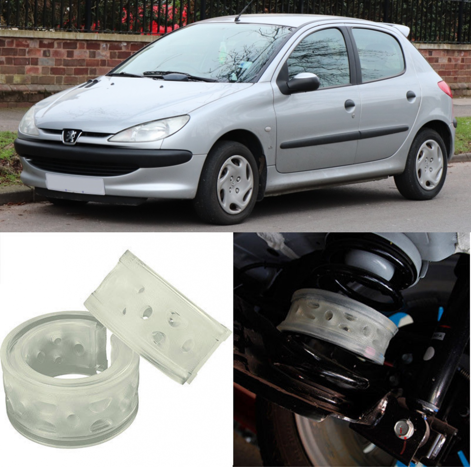 Автобаферы на Peugeot 206 1.4L 1998-2010, Комплект на ось, Jinke