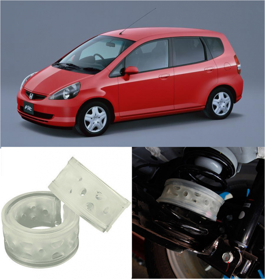 Автобаферы на Honda Fit / Jazz 2001-2008, Комплект на ось, Jinke