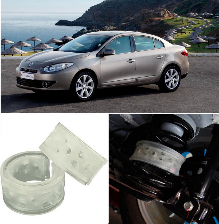 Автобаферы на Renault Fluence 2009->, Комплект на ось, Jinke