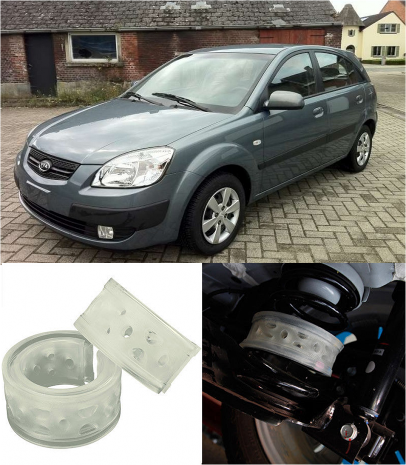 Автобаферы на Kia Rio II (DE) 2005-2011, Комплект на ось, Jinke
