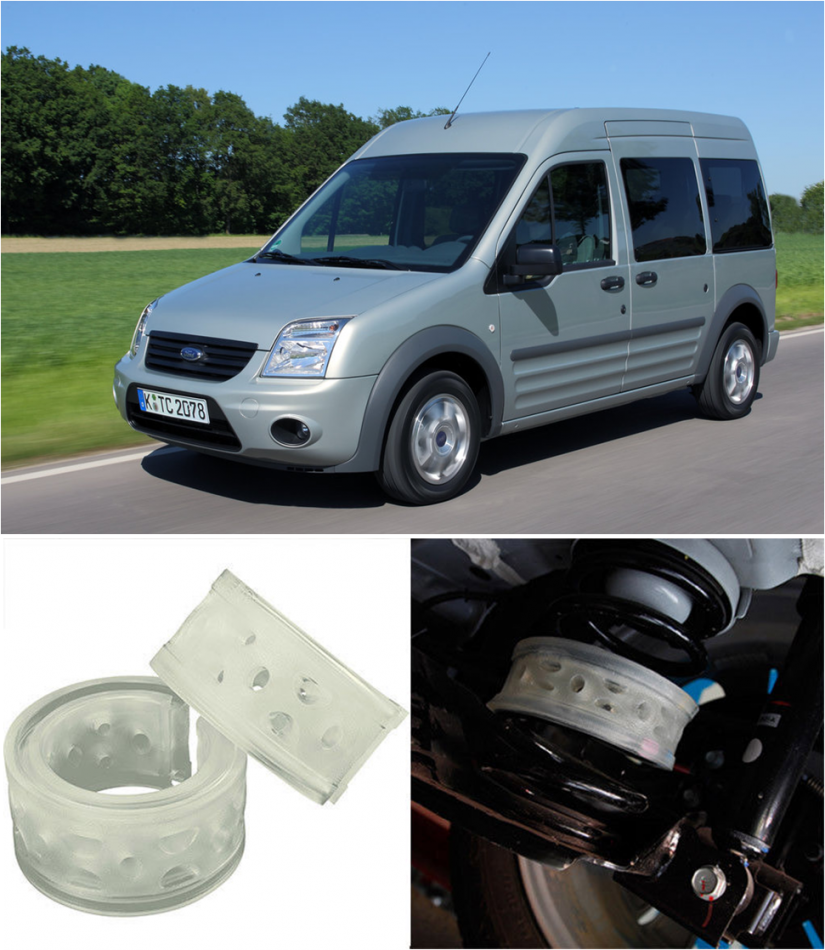 Автобаферы на Ford Tourneo Connect I 2006-2013, Комплект на ось, Jinke