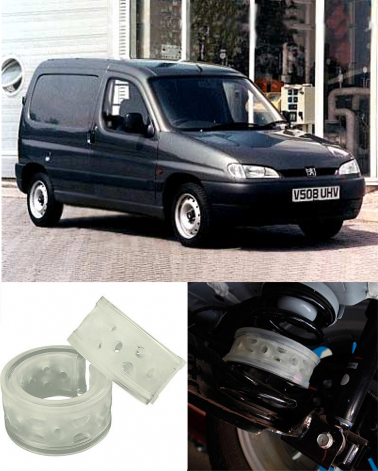 Автобаферы на Peugeot Partner I (M49) 1997-2008, Комплект на ось, Jinke