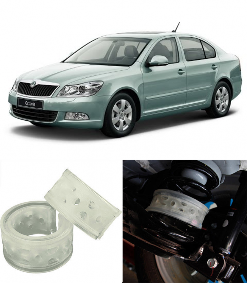 Автобаферы на Skoda Octavia II (A5) 2004-2011, Комплект на ось, Jinke