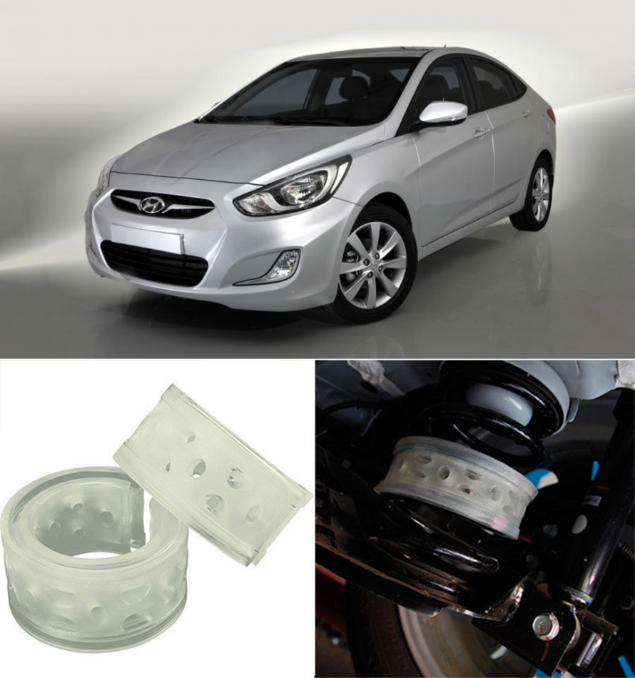 Автобаферы на Hyundai Solaris 2010->, Комплект на ось, Jinke