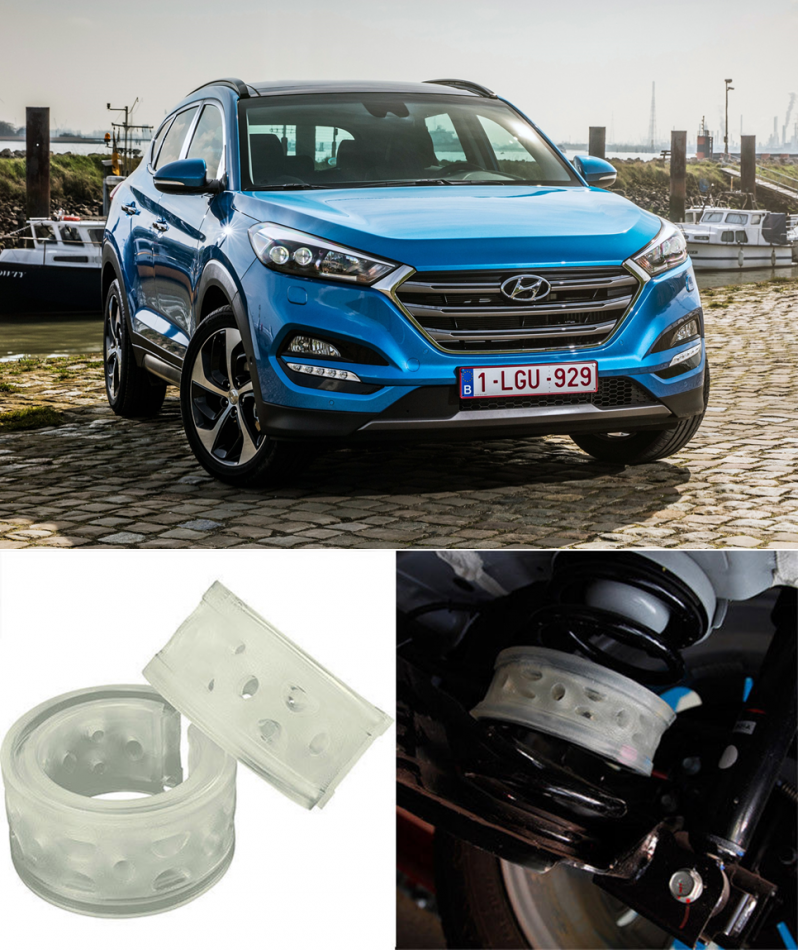 Автобаферы на Hyundai Tucson III 2015->, Комплект на ось, Jinke