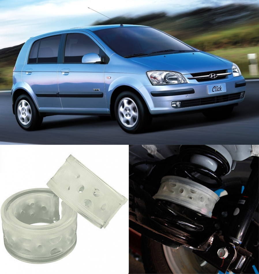 Автобаферы на Hyundai Click 2002-2011, Комплект на ось, Jinke