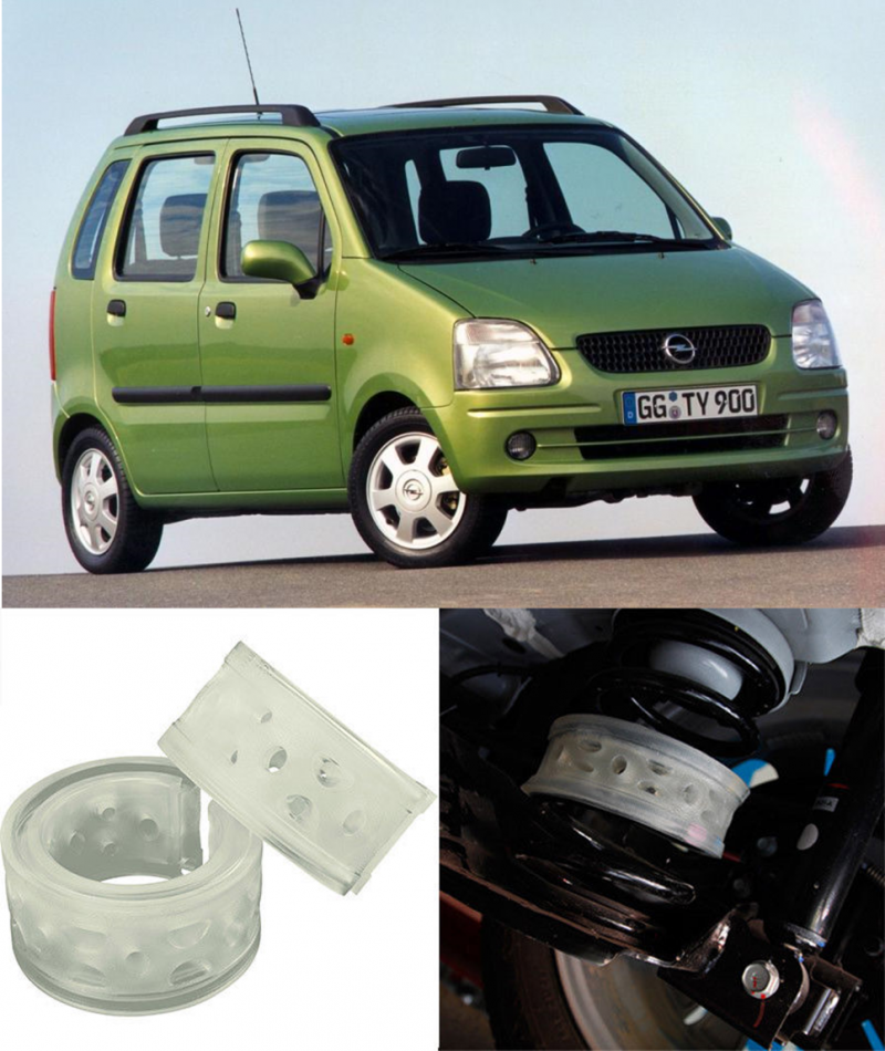 Автобаферы на Opel Agila I (A) 2000-2007, Комплект на ось, Jinke
