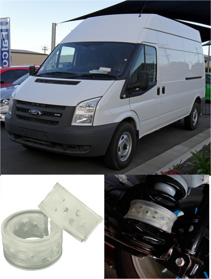 Автобаферы на Ford Transit (V347/348) 2006->, Комплект на ось, Jinke