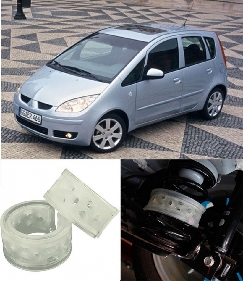 Автобаферы на Mitsubishi Colt VII 2004-2012, Комплект на ось, Jinke