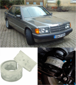 Автобаферы на Mercedes Benz 300 (W124) coupe 1988-1993, Комплект на ось, Jinke